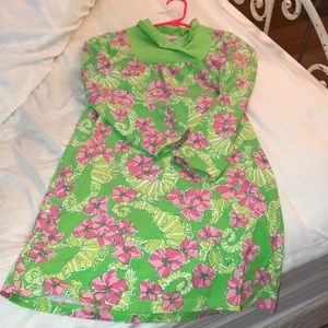 Flowery Green and Pink Dress